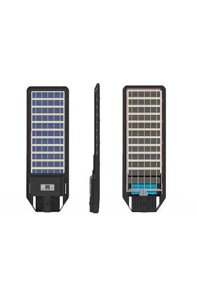 400w Çift Yüzey Şarjlı Güneş Enerjili Ultra İnce Led Sokak Lambası Su Geçirmez, Sensörlü, Kumandalı 400w