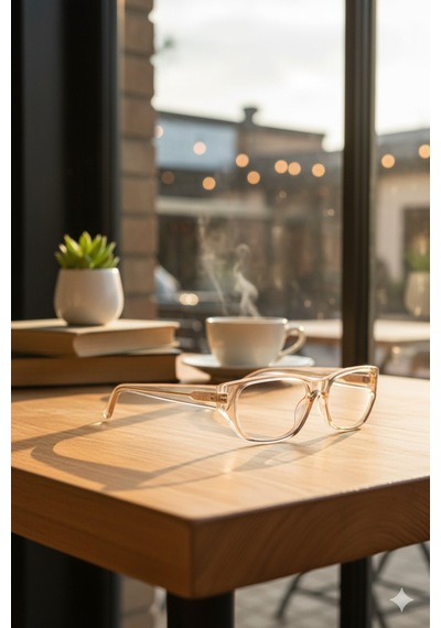 Bloom Mavi Işık Filtreli Gözlük Cateye Modern Trend Tasarım Camı Değiştirilebilir Bej