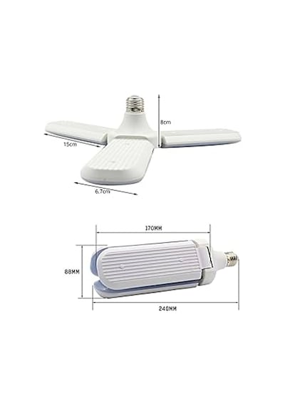 3 Kanatlı Pervane 48w Ampul Beyaz Işık- 5 Adettir 5 Adet