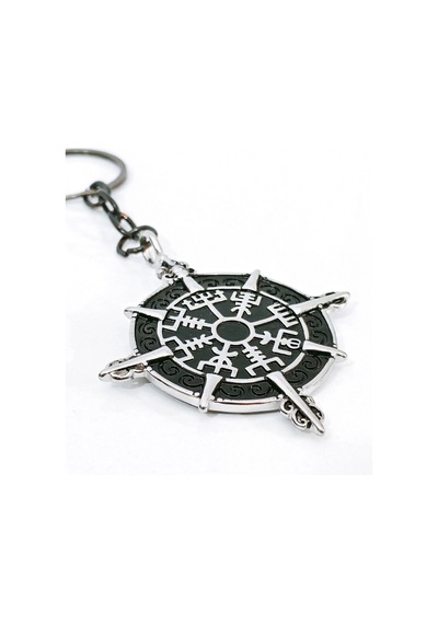 Pusula Tasarımlı Vegvisir Viking Temalı Gümüş Renk Metal Anahtarlık - İskandinav Mitolojisi Şans Tıl Çok Renkli Pusula Tasarımlı Vegvisir Viking Temalı Gümüş Renk Metal Anahtarlık - İskandinav Mitolojisi Şans Tıl Çok Renkli
