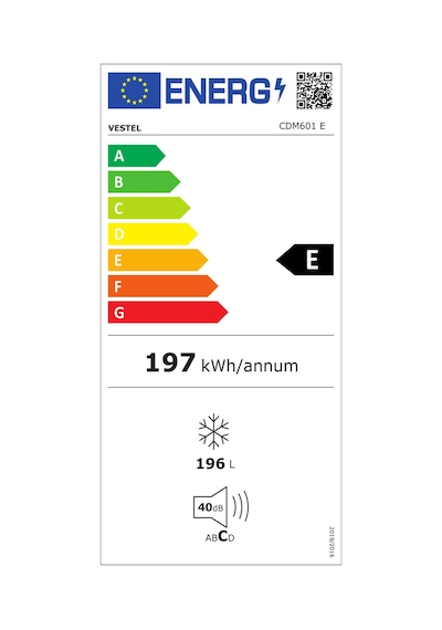 Vestel CDM601 E 196 LT 6 Çekmeceli Dikey Derin Dondurucu