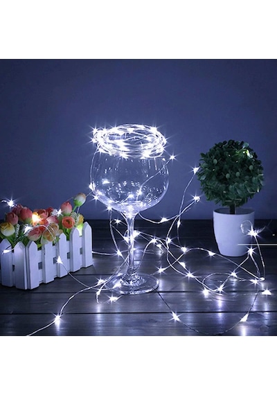 Peri Led Işık 10 Metre Beyaz Dekor Lambası 100 Ledli Gün Işığı