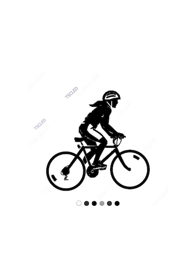 Bisikleti Ilen Hafta Sonu Gezen Kadın Sticker 17Cm