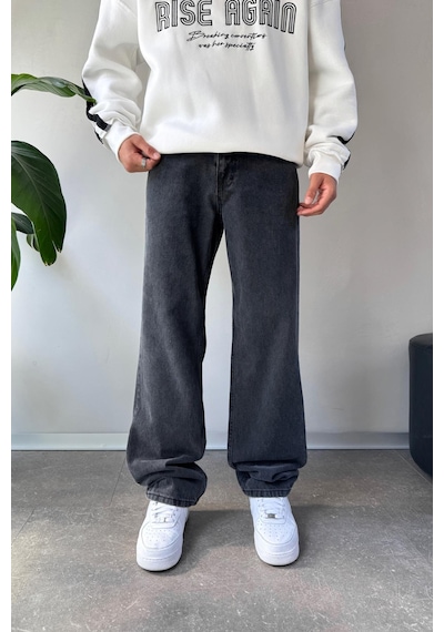 Flaw Basic Antrasit Baggy Jean-16674 Antrasit