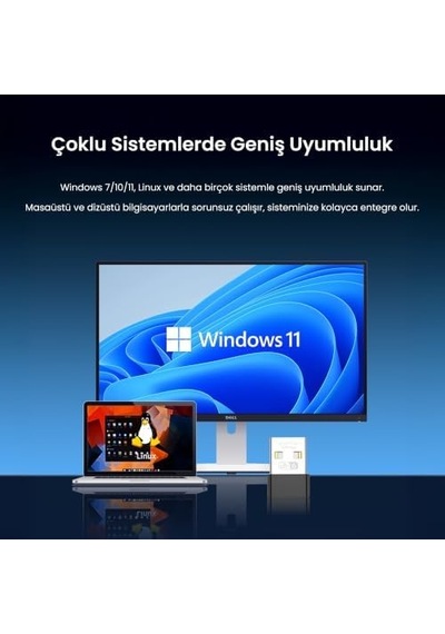 300mbps Wifi 6 Çift Bant Kablosuz Alıcı Verici Nano Usb Adaptör