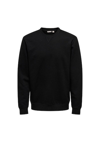 Only & Sons Only&sons Onsdavıd Reg Crew Sweat Siyah Erkek Sweatshirt Siyah