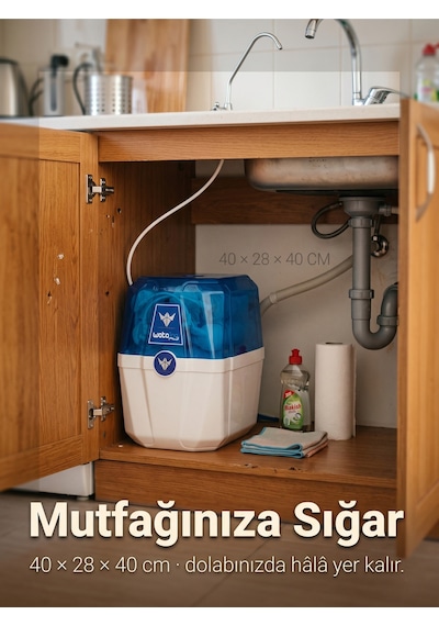 Flora Pompalı 2,2 Galon 8 Litre Tezgah Altı Su Arıtma Cihazı