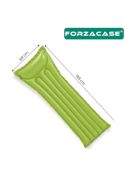 Forzacase Yetişkin Ve Çocuklar İçin Şişme Deniz Yatağı 183x69 Cm Yeşil Renk - Fc1234