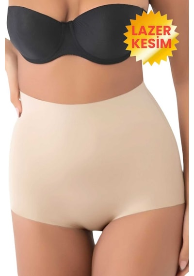 Uniquetrenders Kadın Lazer Kesim Ve Toparlayıcı Slip Külot Korse Ten Rengi