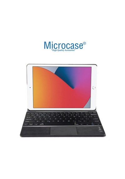 Apple Uyumlu iPad  8.Nesil 10.2" 2020 Bt Touchpad Klavyeli Standlı Kılıf - Bkk5