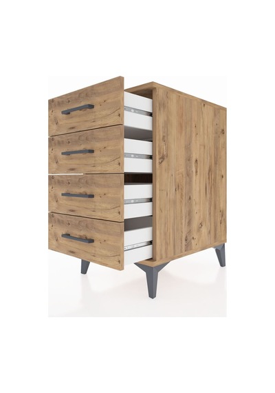 Kronos Komodin 4 Çekmeceli 44x59x80 Çam-çam Çam