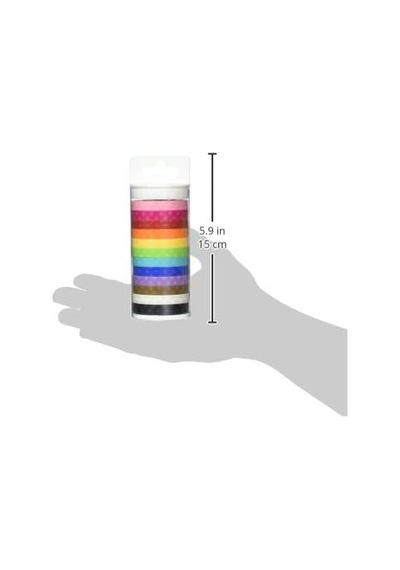 Doodlebug 4802 Monokromatik Washi Bant 12 Paket , 8 Mm X 12 Yd Diğer