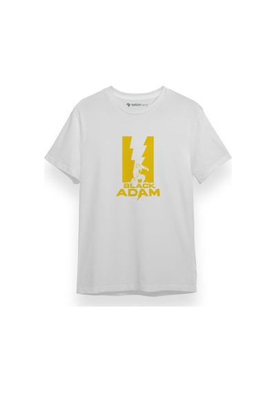 Black Adam Protect Beyaz Kısa Kol Erkek Tshirt 001