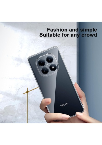 Xiaomi Redmi Note 15 İle Uyumlu Kılıf Şeffaf Kamera Korumalı Esnek Silikon Telefon Kılıfı Kapak