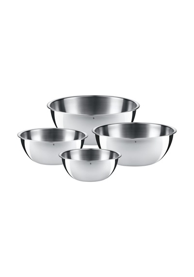 Gourmet 4 Parça Paslanmaz Çelik Karıştırma Kabı Seti, 0,75 L - 2,75 L, Karıştırma Kabı, Salata Kasesi, Servis Kasesi, Cromargan , Üst Üste Saklanabilir