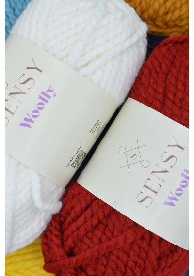 Sensy Premium Woolly El Örgü Ipi Atkı Bere Şapka Ip Panço Ipi Hırka Ipliği Lacivert