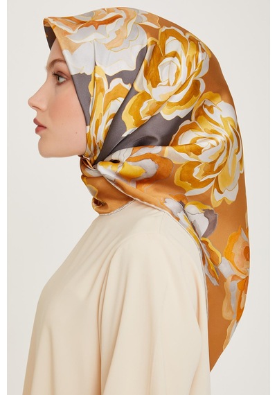 Armine İpek Eşarp 2025 Kış - 9234-81 Twill - Tarçın