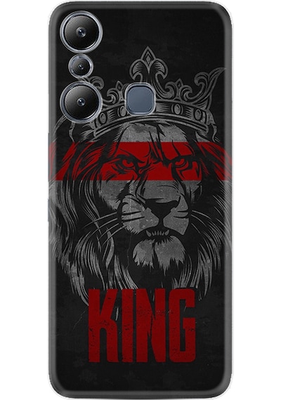 Infinix Hot 20i Kılıf Resimli Desenli Silikon Platinium Series King 1894