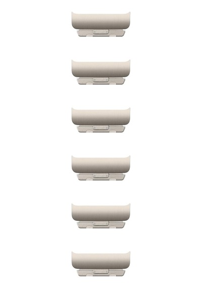 Apple Watch Uyumlu Band - 46 Mm Baklalı Model Natürel Bilezik Kiti Sku: Zeus8690010106803
