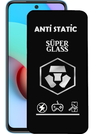 Xiaomi Redmi 10 Tam Kaplayan Anti Statik Dayanıklı Süper Cam Ekran Koruyucu