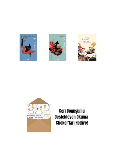 Şahnâme 2 Ciltli + Şahnâme 3 + Zaloğlu Rüstem + Okuma Sticker'ları