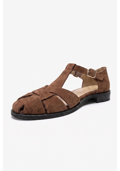 Luvishoes Dexara Toprak Süet Hakiki Deri Kadın Sandalet