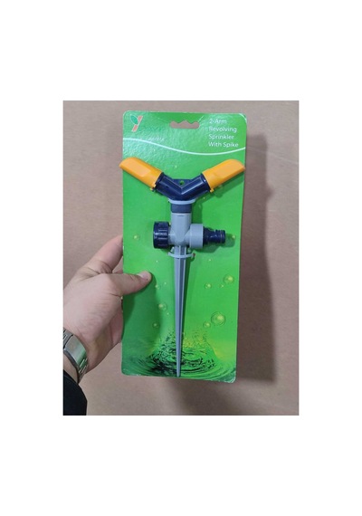 Klc Toprağa Gömmeli Kazıklı Hareketli 2 Kollu Su Fıskiyesi Bahçe Çim Sulama Aparatı Plastik Sağlam