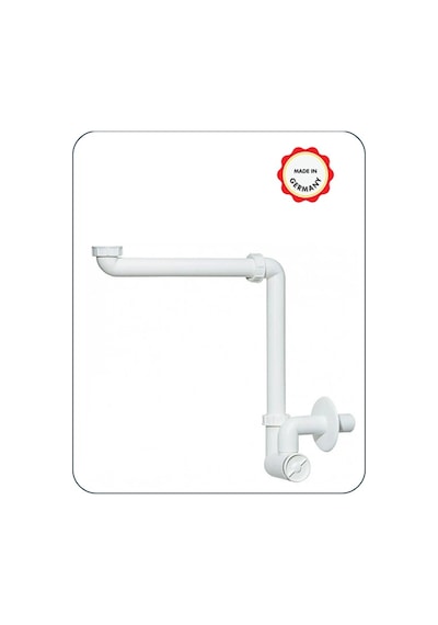 Dallmer yer kazandıran lavabo sifonu, kolay temizlenir, ayarlanabilir koku önleyici gider borulu
