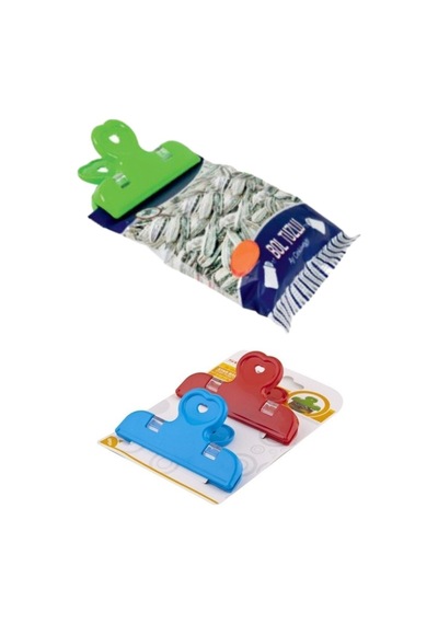 Pratik Poşet Klipsi 2li Set Plastik Beyaz Diğer