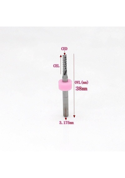 Tungsten Karbür Pcb Kesme Cnc Freze Ahşap İşleme 0.8mm 10 Adet