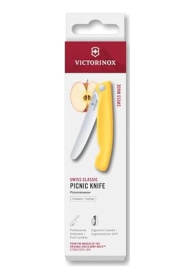 Swiss Classic 11cm Tırtıklı Piknik Bıçağı, Sarı