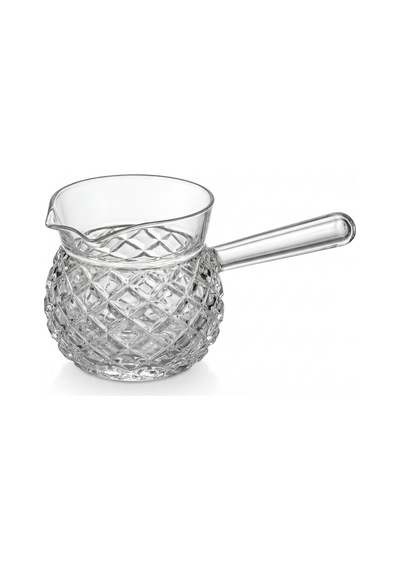 Isıya Dayanıklı Cam Cezve Kristal 400 Ml, 10 Cm Yükseklik, Cam Türk Kahvesi Cezvesi