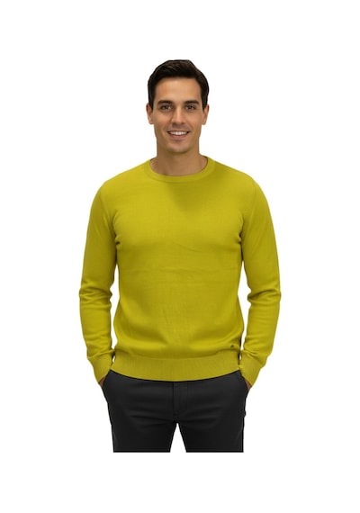 Raymons Erkek Spor Sıfır Yaka Regular Fit Kazak Bgl-st04953 Safran