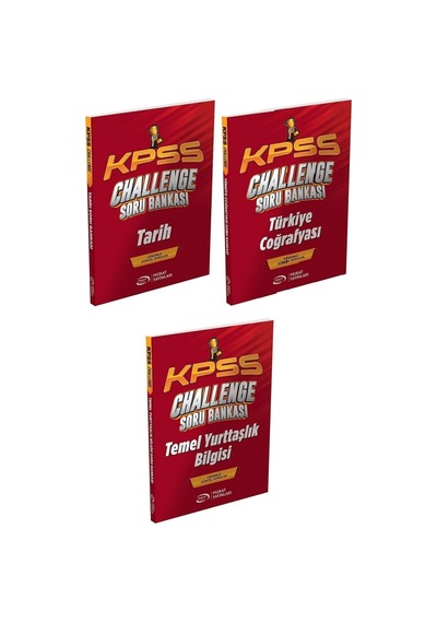 Murat Kpss Tarih + Coğrafya + Vatandaşlık Challenge Soru Bankası 3 Lü Set Murat Yayınları
