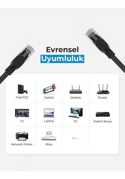 Bix Cat6A 10Gbps Veri Aktarım 500MHz STP Ethernet Kablosu 5 Metre