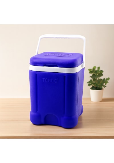 20l Mavi Kare Plastik Buzluk - Taşıma Kulplu Diğer