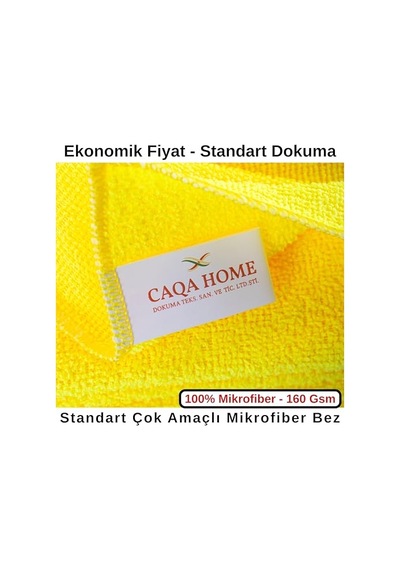 Mikrofiber Bez Seti Paket'te 5 Adet Sarı Renk, 40x40 Cm 160 Gsm Emici Tüylenmez Çabuk Kurur Mikrofiber Temizlik Kurul Çok Renkli
