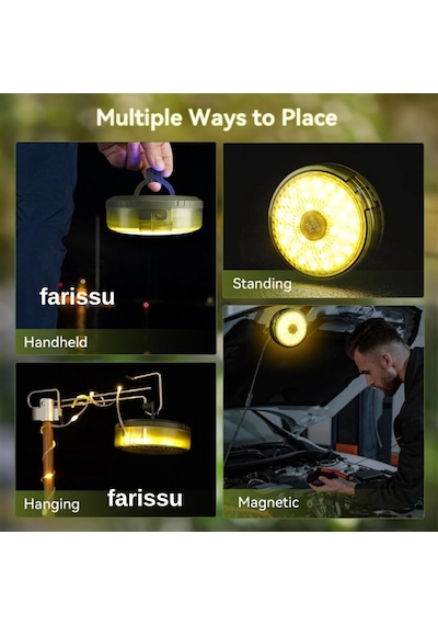 8 Fonksiyonlu 10 Metre Rgb Led Kamp Lambası Powerbank Özellikli, Type-c Şarjlı, Taşınabilir Işık Zinciri Çok Renkli