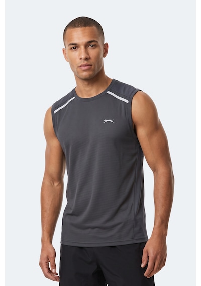 Slazenger Rexıs Erkek Kolsuz Koyu Gri Tişört