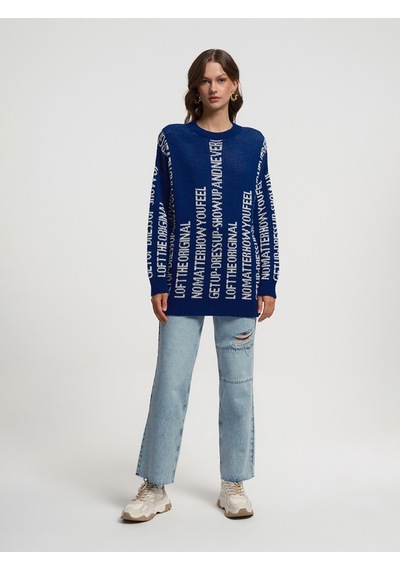 Oversize Kadın Elbise Lacivert