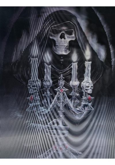 Parti Aksesuar 5d Elmas Boyama 3 Farklı Resim Değişenli Halloween İskelet Tablosu 30x40 Cm