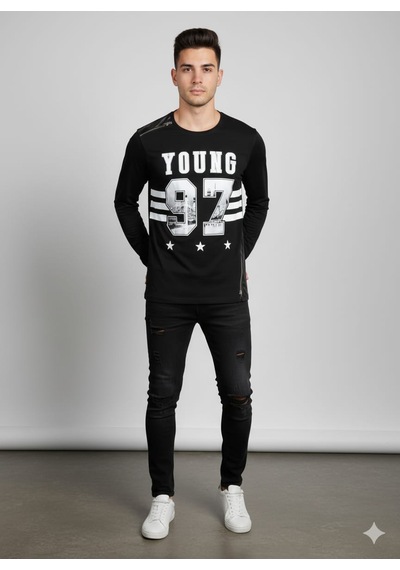 Mevsimlik Erkek Yb Sweatshirt Siyah
