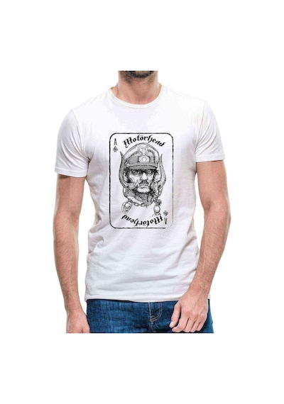 Motorhead Iskanbil Baskılı Beyaz Erkek Tshirt