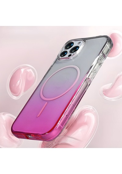 Nihcase Apple Uyumlu iPhone 14 Pro Max Kılıf Rainbow Renkli Septik Manyetik Şarj Kapak