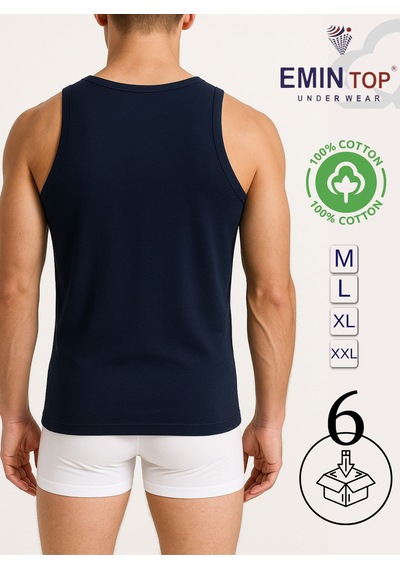 Mercan 6'lı Erkek Lacivert Penye Atleet