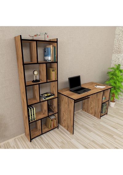 Kalenderdekor1 Kalender Dekor Avel Snow 120 Cm Çalışma Masası Takımı Aves04 Meşe