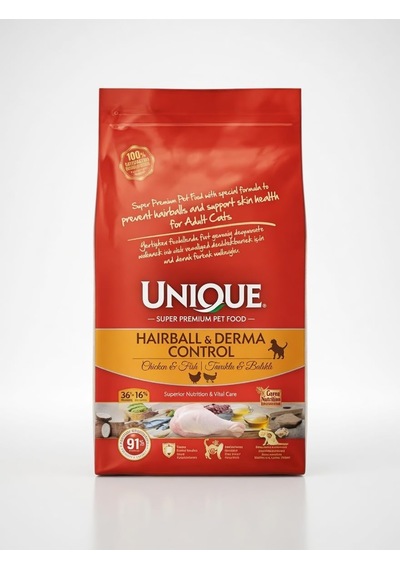 Hairball & Derma Control Yetişkin Kedi Maması, Somon Balığı Aromalı, 1,5 Kg, Düşük Tahıllı, Tüy Ve Deri Sağlığı İçin