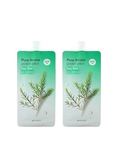 Sivilceli Ciltler İçin Çay Ağacı Yağı İçeren Uyku Maskesi 10ml Pure Source Pack Tea Tree 2li Paket