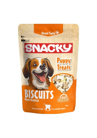 Snacky Biscuits Puppy Treats Yavru Köpek Ödül Bisküvisi 200 G