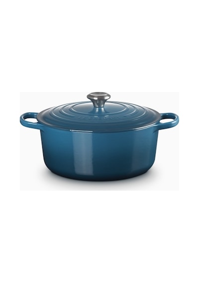 Le Creuset Yuvarlak Ikonik Lüks Döküm Tencere 28 Cm Mavi